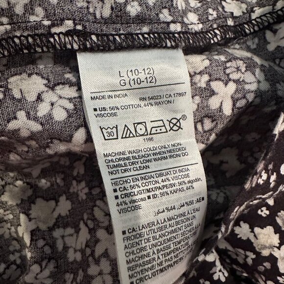 OLD NAVY GIRLS BLACK FLORAL TUNIC DRESS WITH POCKETS NEW LARGE 10/12 - Picture 7 of 8